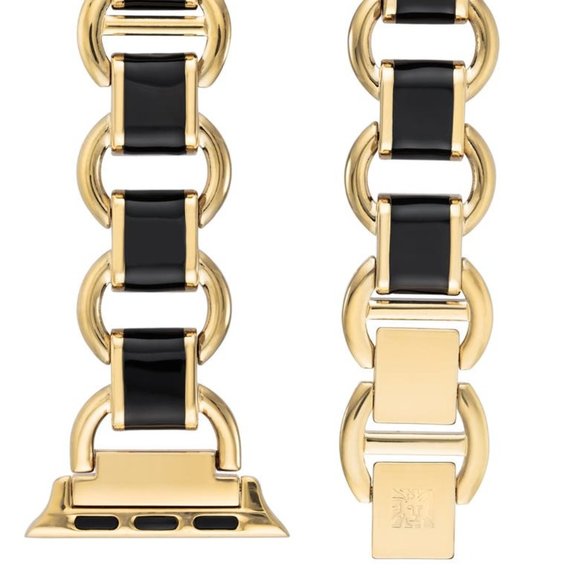 Anne Klein Black & Gold Apple Watch Strap 38-41MM